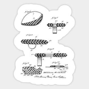 Foot Cushion Vintage Patent Hand Drawing Sticker